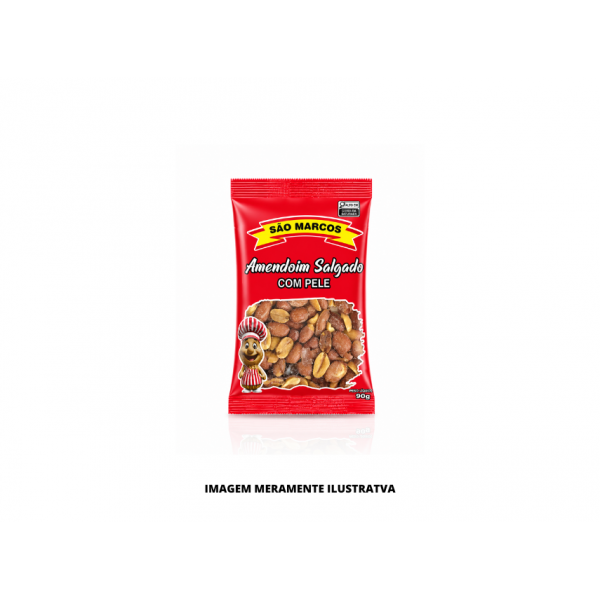 AMENDOIM - SAO MARCOS - 90g SALGADO COM PELE